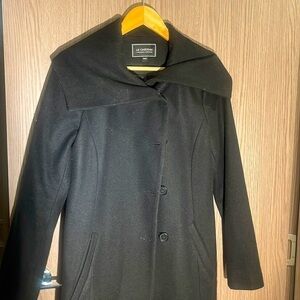 WINTER  60% Wool Long Black Coat